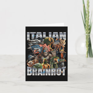 Italian Brainrot Big Meme 4th Of July Flag Foot Card