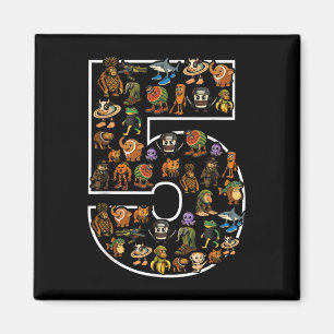 Italian Brainrot Birthday 5 Age Meme 5th Kids Boys Magnet