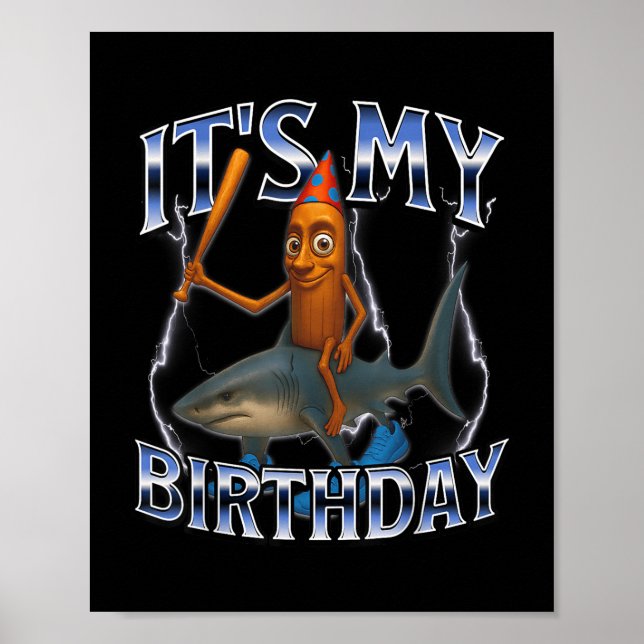 Italian Brainrot Birthday Kids T-shirt.png  Poster (Front)