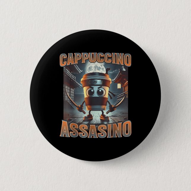 Italian Brainrot Cappuccino Ino  Button (Front)