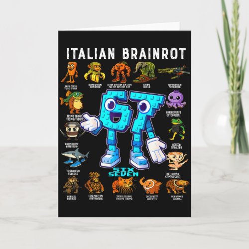 Italian Brainrot Funny 67 Meme Birthday Decoration