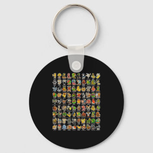 Italian-brainrot Gen Z Funny Meme 90 Brainrot Char Keychain