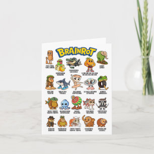 Italian Brainrot Meme Characters About Absurd Humo Card