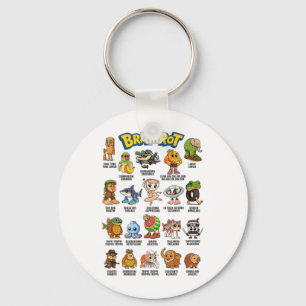 Italian Brainrot Meme Characters About Absurd Humo Keychain