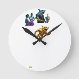 Italian Brainrot Spaghetti Glitch Viral Round Clock