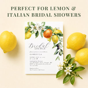 Italian Bridal Shower Lemon Citrus Invitation