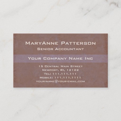 Customizable Italian Bronze Elegant Accountant's Professional Business Card