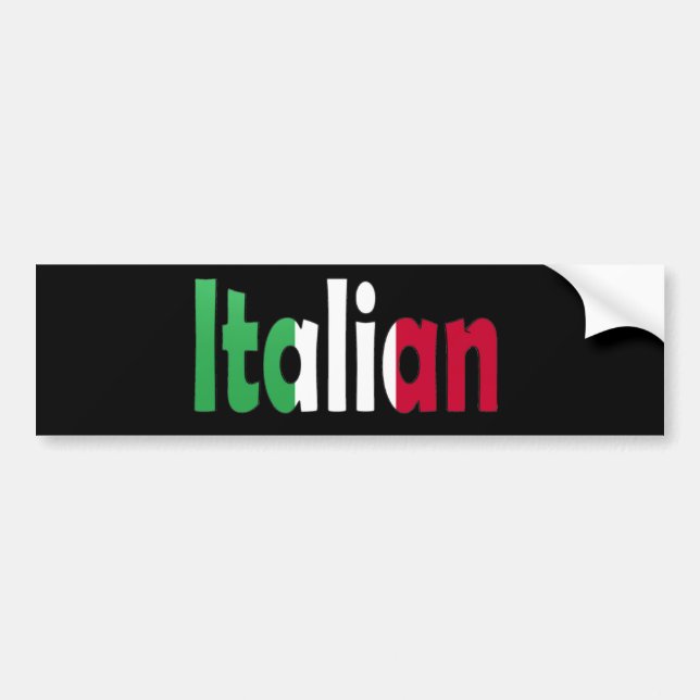 italian bumper sticker (Front)