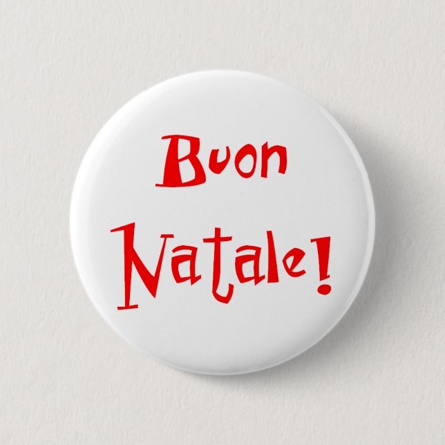 italian buon natale button (Front)