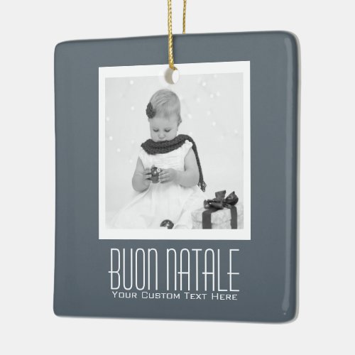 Italian Buon Natale Christmas Personalized Ceramic Ornament