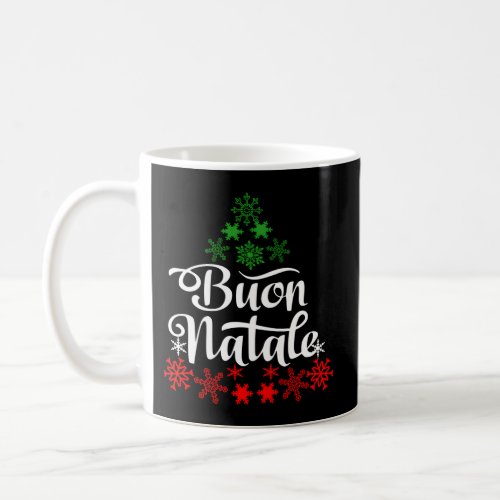 Italian Buon Natale Snowflake Italy Tree Coffee Mug