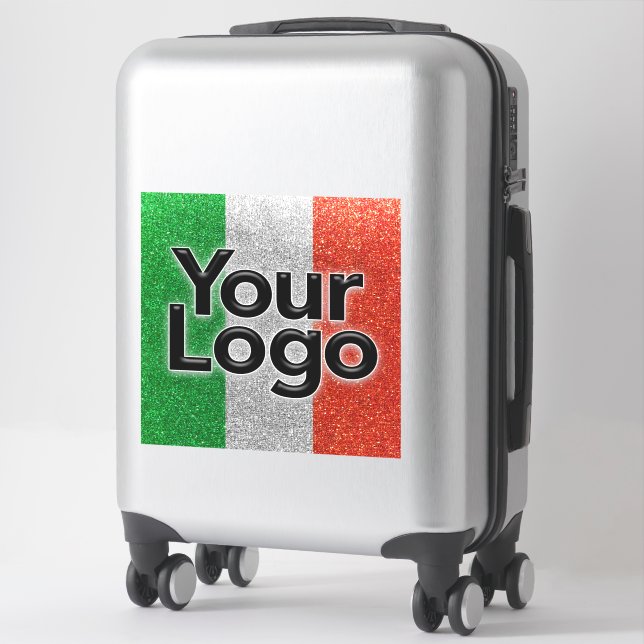 Italian Business Owner Logo Promotional Marketing Sticker (Suitcase)