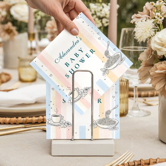 Italian Café Doodle Baby Shower Napkins (Creator Uploaded)