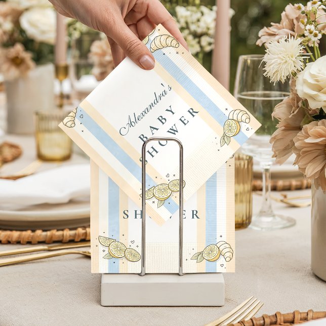 Italian Café Doodle Stripes Napkins (Creator Uploaded)