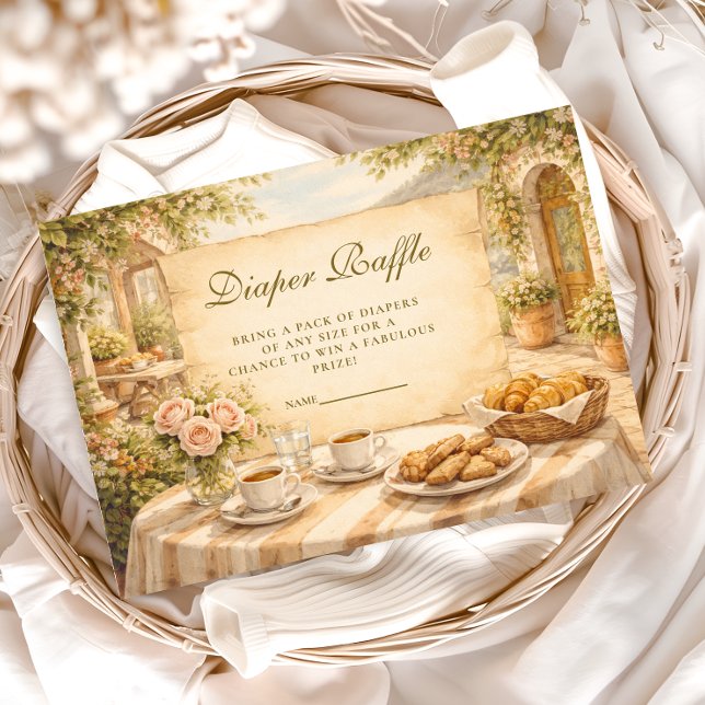 Italian Café Garden Diapper Raffle Enclosure Card (Creator Uploaded)