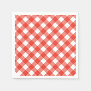 Italian Cafe Red Gingham Napkins