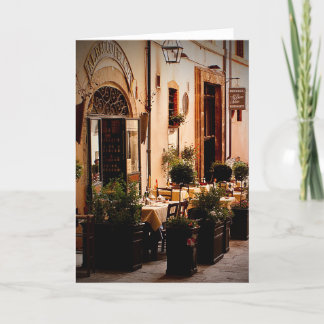 Italian Cafe' Spoleto Italy - Greeting Card