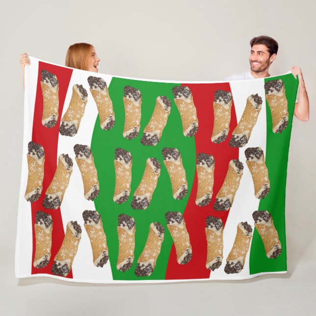 Italian Cannoli Dessert Fleece Blanket (In Situ)