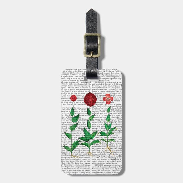 Italian Carnation 2 Luggage Tag (Front Vertical)