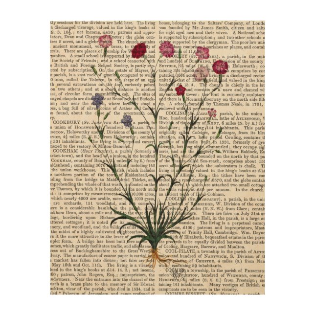 Italian Carnation 5 Wood Wall Decor (Front)