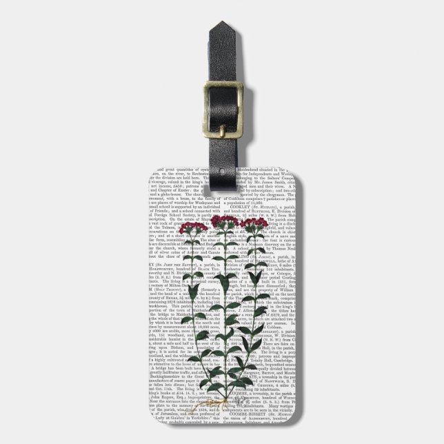 Italian Carnation 6 Luggage Tag (Front Vertical)