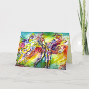 ITALIAN CARNIVAL DANCE AND MUSIC Valentine's Day Holiday Card