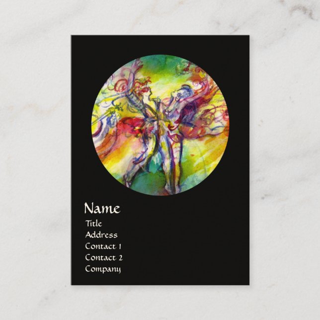 ITALIAN CARNIVAL /Dance ,Music,Theater Artist Business Card (Front)