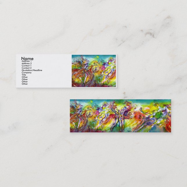 ITALIAN CARNIVAL /Dance ,Music,Theater Artist Mini Business Card (Front/Back)