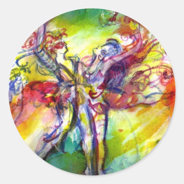 ITALIAN CARNIVAL / Dance,Music,Theater Classic Round Sticker (Front)