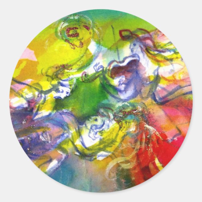 ITALIAN CARNIVAL / Dance,Music,Theater Classic Round Sticker (Front)