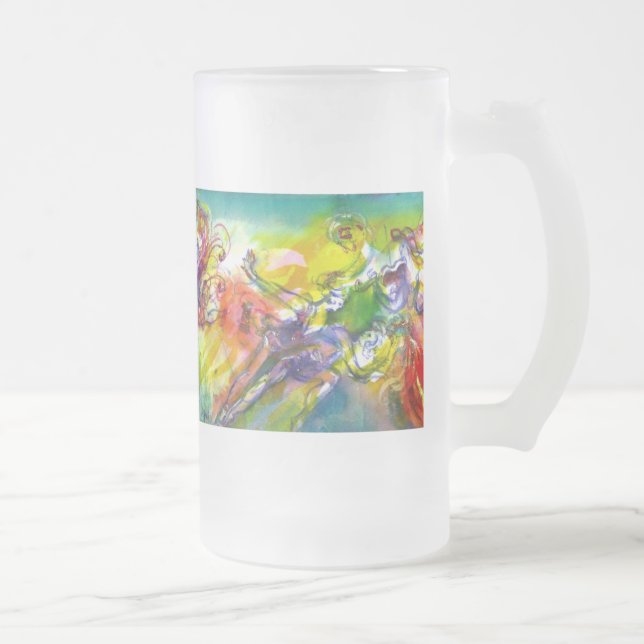 ITALIAN CARNIVAL / Dance,Music,Theater Frosted Glass Beer Mug (Right)