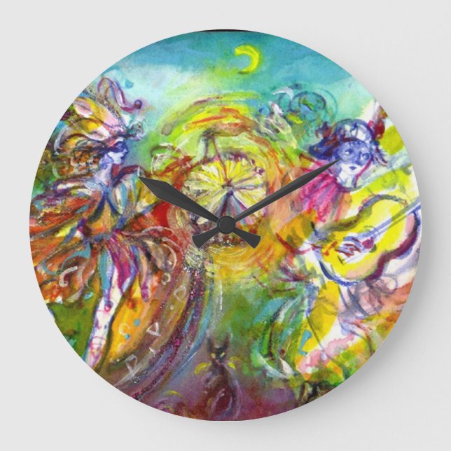 ITALIAN CARNIVAL / Dance,Music,Theater Large Clock (Front)