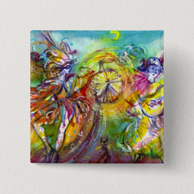 ITALIAN CARNIVAL / Dance,Music,Theater Pinback Button (Front)