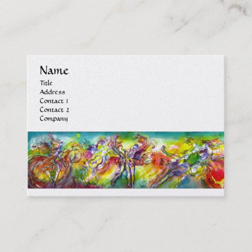 ITALIAN CARNIVAL Dance MusicTheater White Pearl Business Card