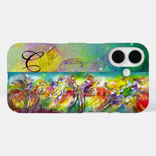 ITALIAN CARNIVAL MONOGRAM/ Dance,Music,Theater Case-Mate iPhone Case (Back (Horizontal))