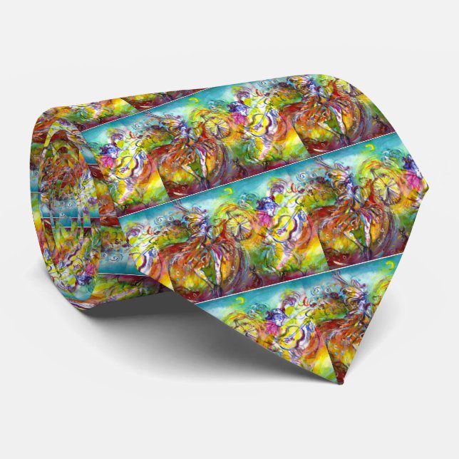ITALIAN CARNIVAL ,Venetian Masquerade Dance,Music Neck Tie (Rolled)