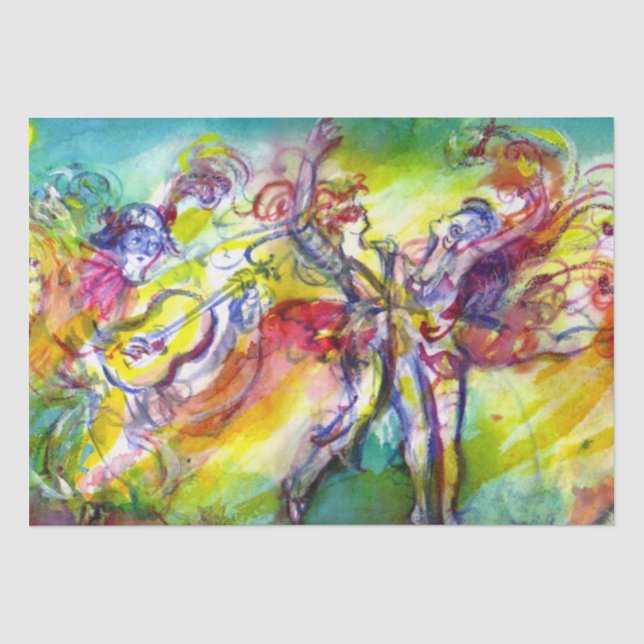 ITALIAN CARNIVAL / Venetian Masquerade,Dance Music Tissue Paper (Front)