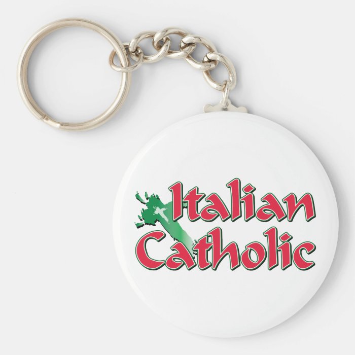 Italian Catholic Cross Keychains