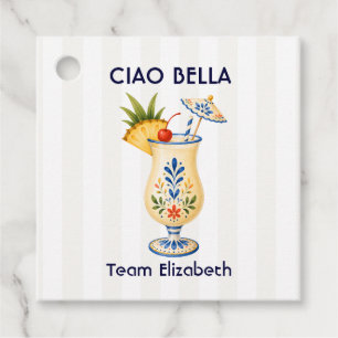Italian Ceramic Cocktail Amalfi Coast Bachelorette Favor Tags