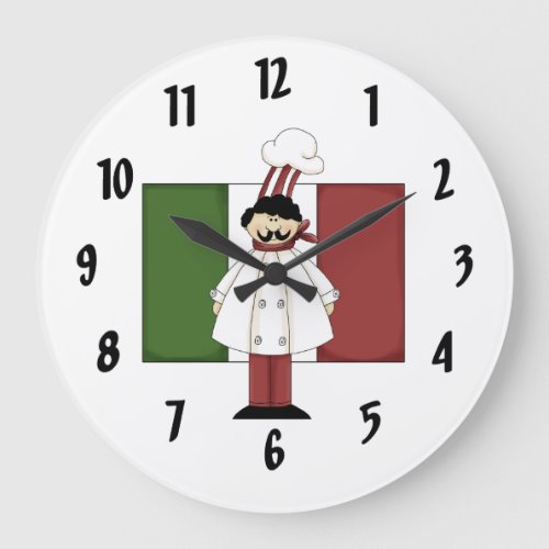 Italian Chef 1 Large Clock