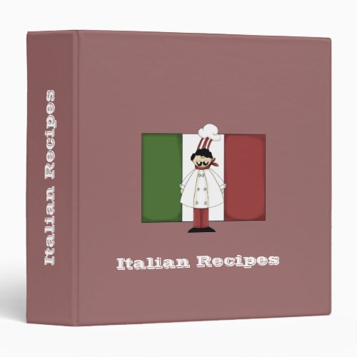 Italian Chef 1 Recipe Binder