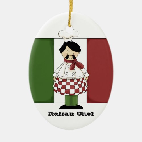 Italian Chef 2 Kitchen Ornament