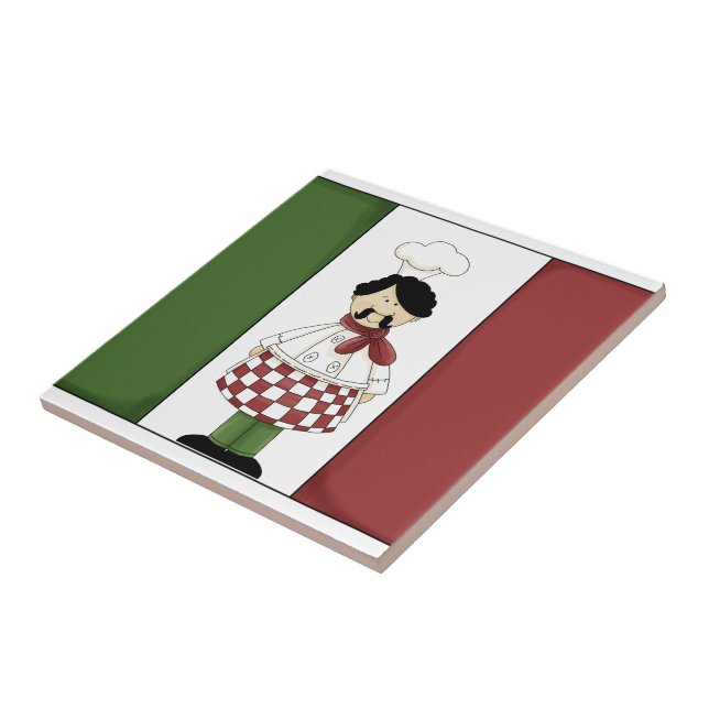 Italian Chef #2 with flag Tile (Side)