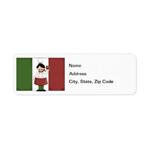Italian Chef #3 Return Address Label