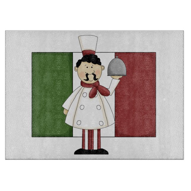 Italian Chef #4 Cutting Board (Front)