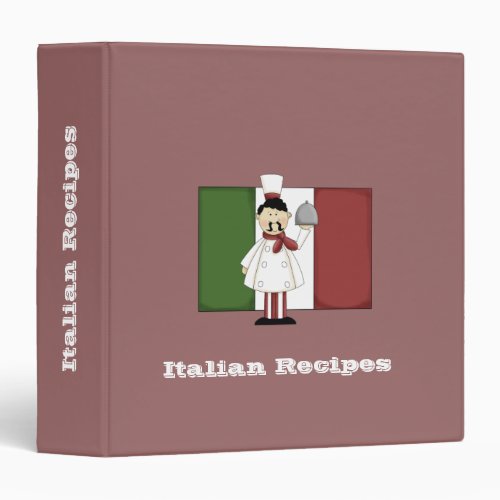 Italian Chef 4 Recipe Binder