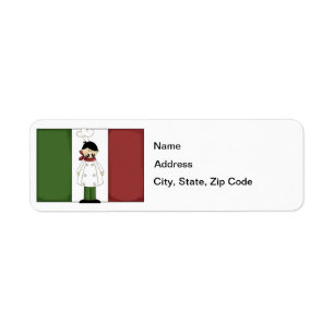 Italian Chef #5 Return Address Label
