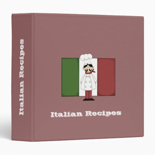 Italian Chef 6 Recipe Binder