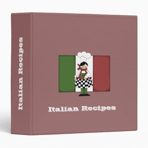 Italian Chef 8 Recipe Binder