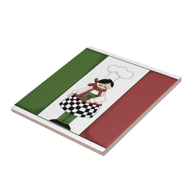 Italian Chef #8 with flag Tile (Side)